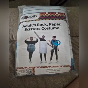 NWT 3 Piece Set Rock Paper Scissor Group Halloween‎ Costume Adult OS